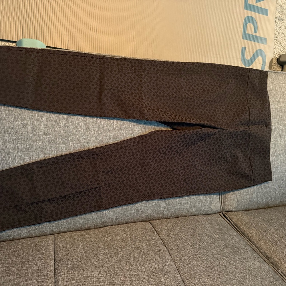 New York & Company Black Floral Pants